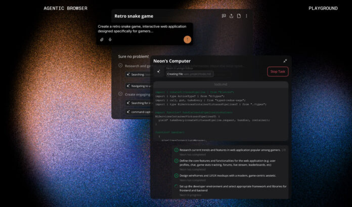 Opera's Neon AI agentic browser promises to do everything – even write code while you're offline