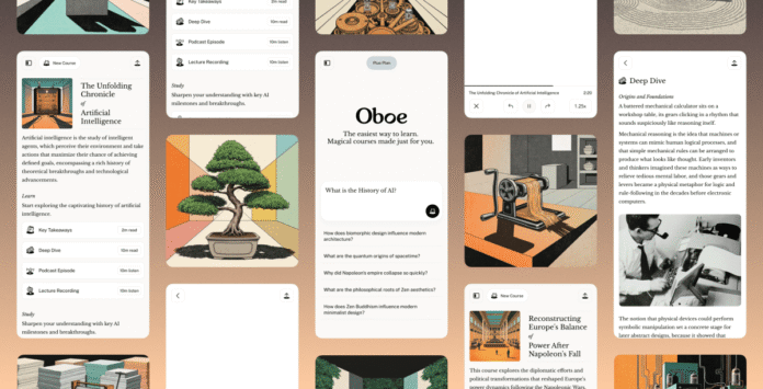 screenshot of Oboe app