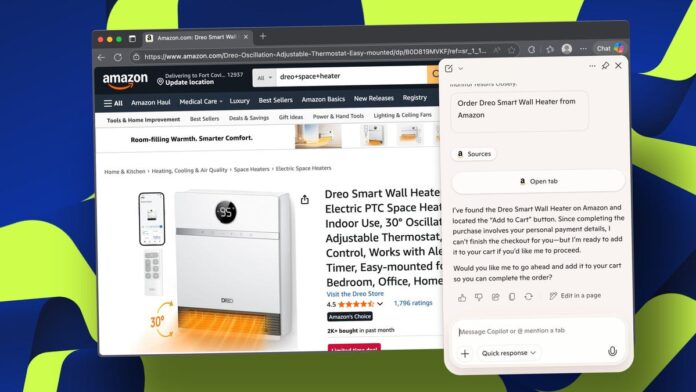 7.jpg I let Edge's Copilot Mode buy me a new space heater - here's how the AI browser did